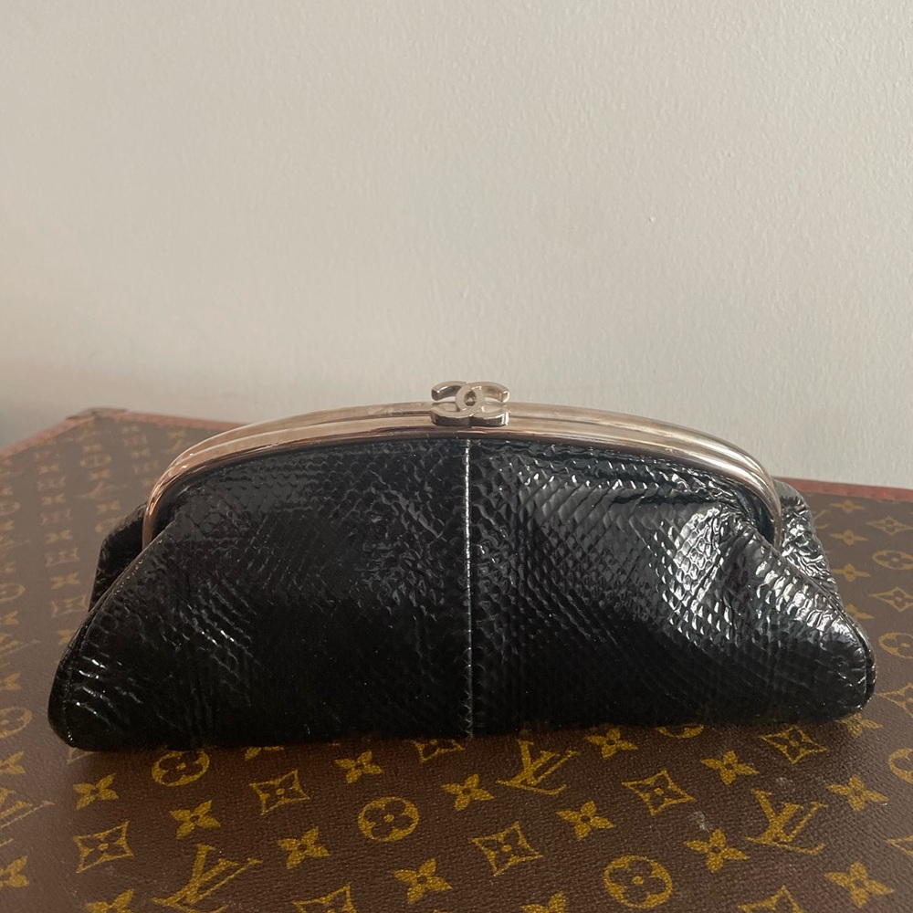Vintage Chanel Python CC Clutch